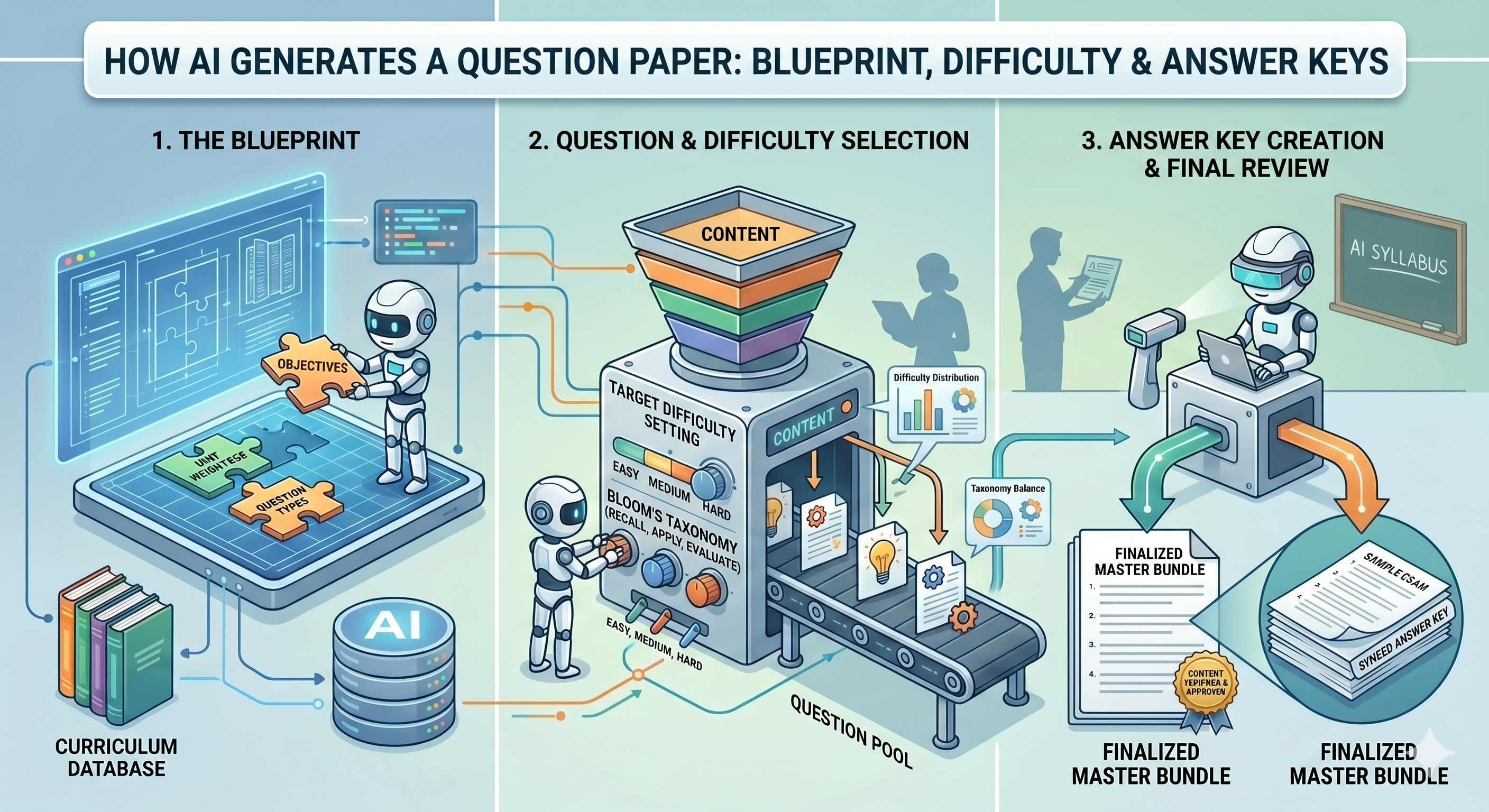 How AI Generates a Question Paper: Blueprint, Difficulty & Answer Keys