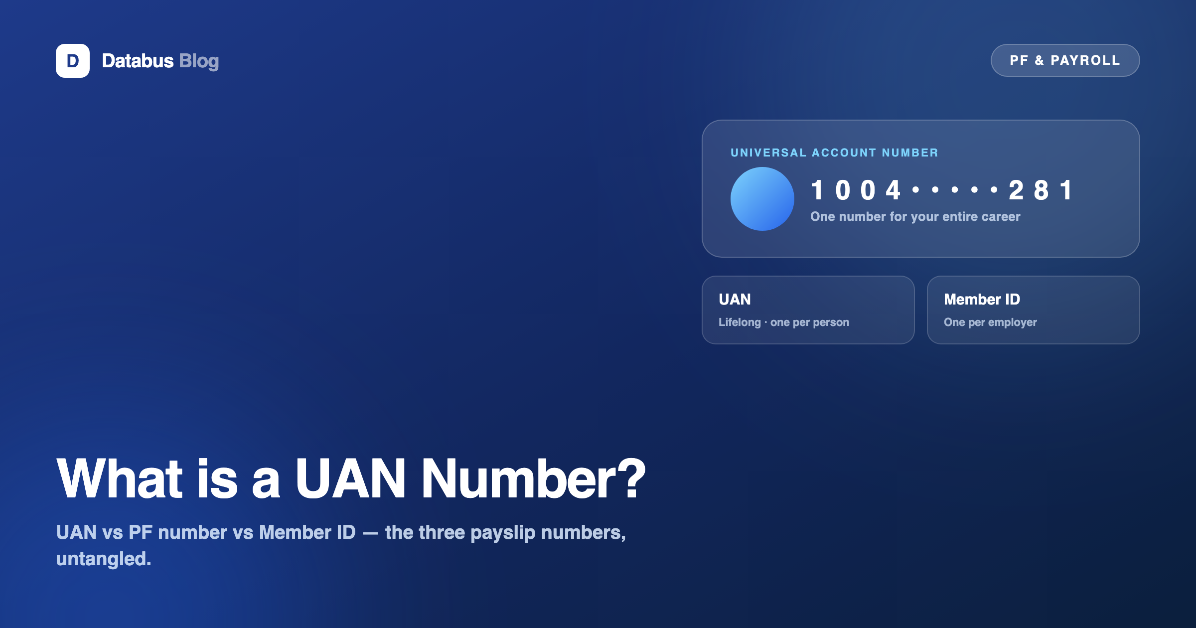 UAN card — one lifelong number vs per-employer Member IDs