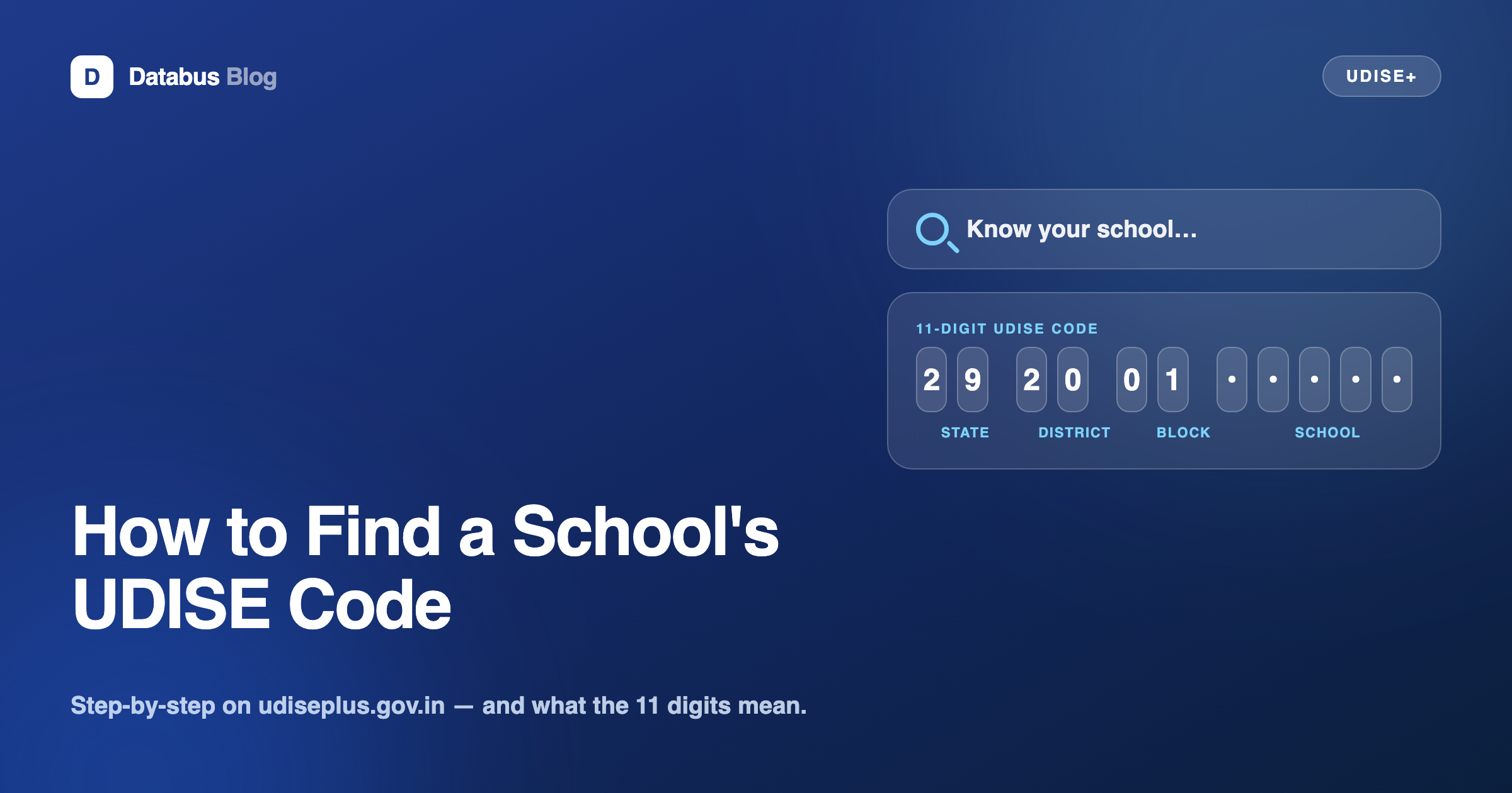 How to find a school UDISE code on udiseplus.gov.in